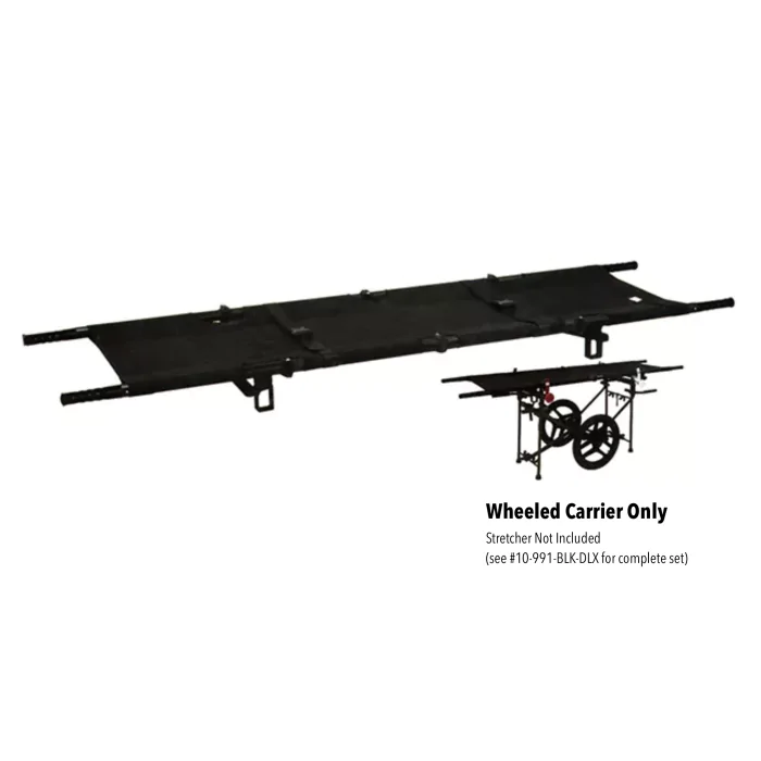 Kemp USA Wheeled Litter Carrier 10-991-BLK-LIT for 10-991-BLK-DLX