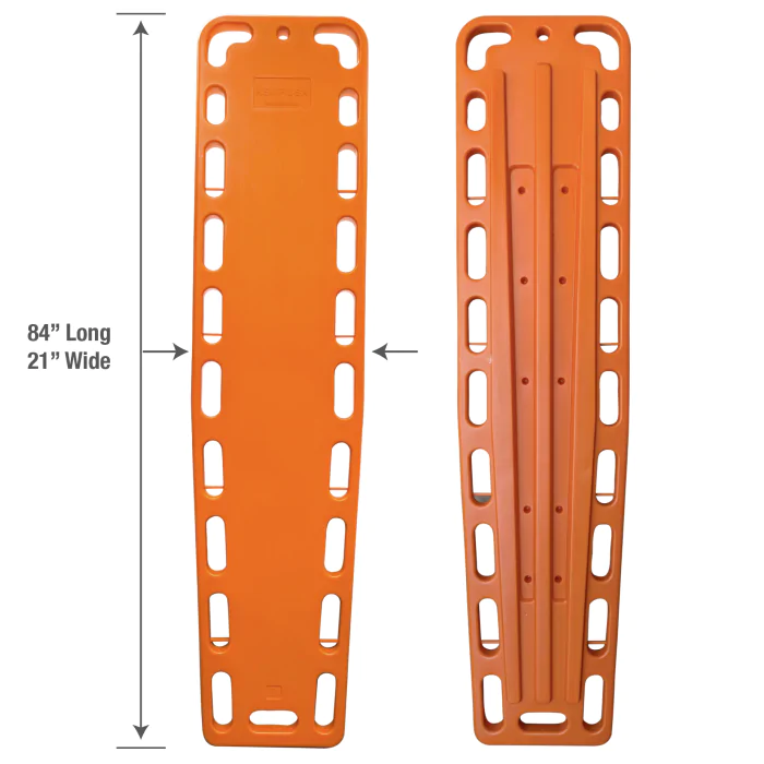 Kemp USA College & NBA Plastic Long Spineboard, Orange 10-993-LONG