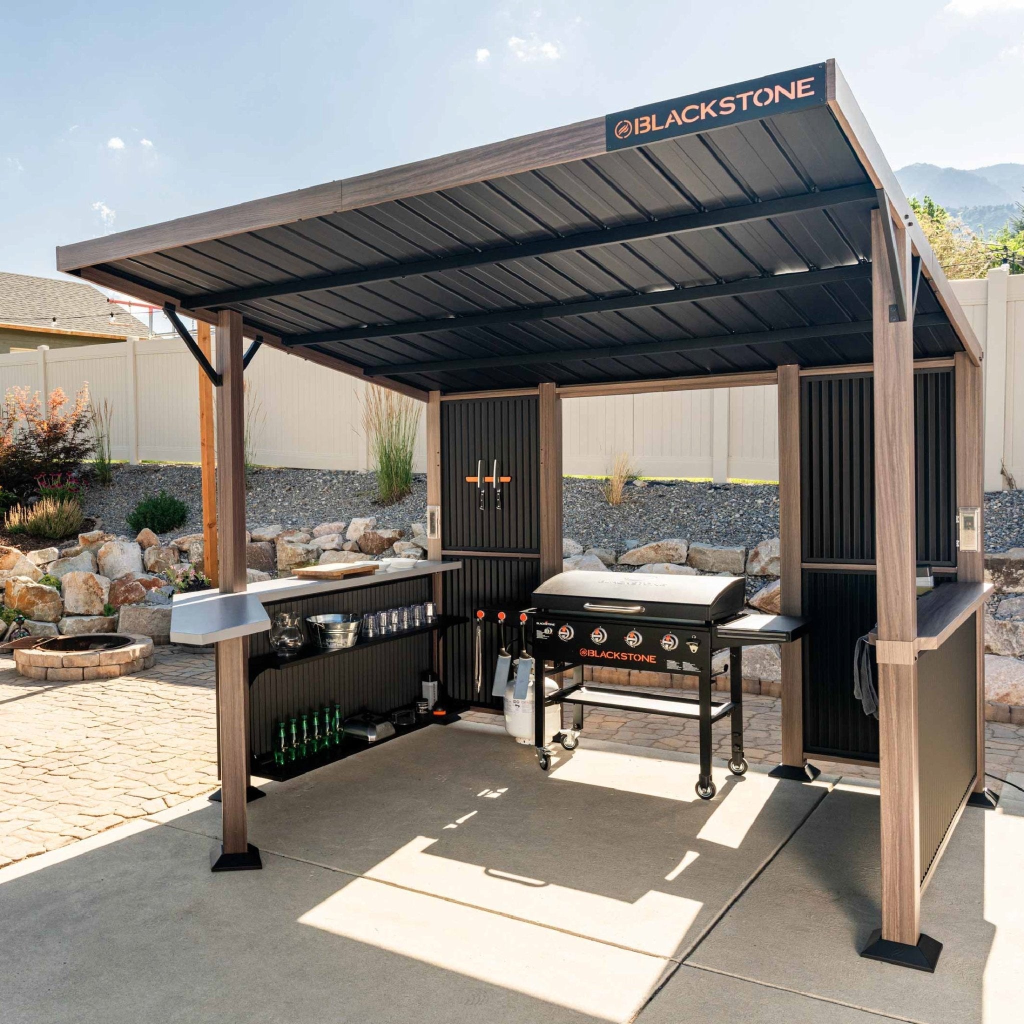 Blackstone — 10'×10' Bar & Griddle Pavilion (Hardtop Gazebo) 6000