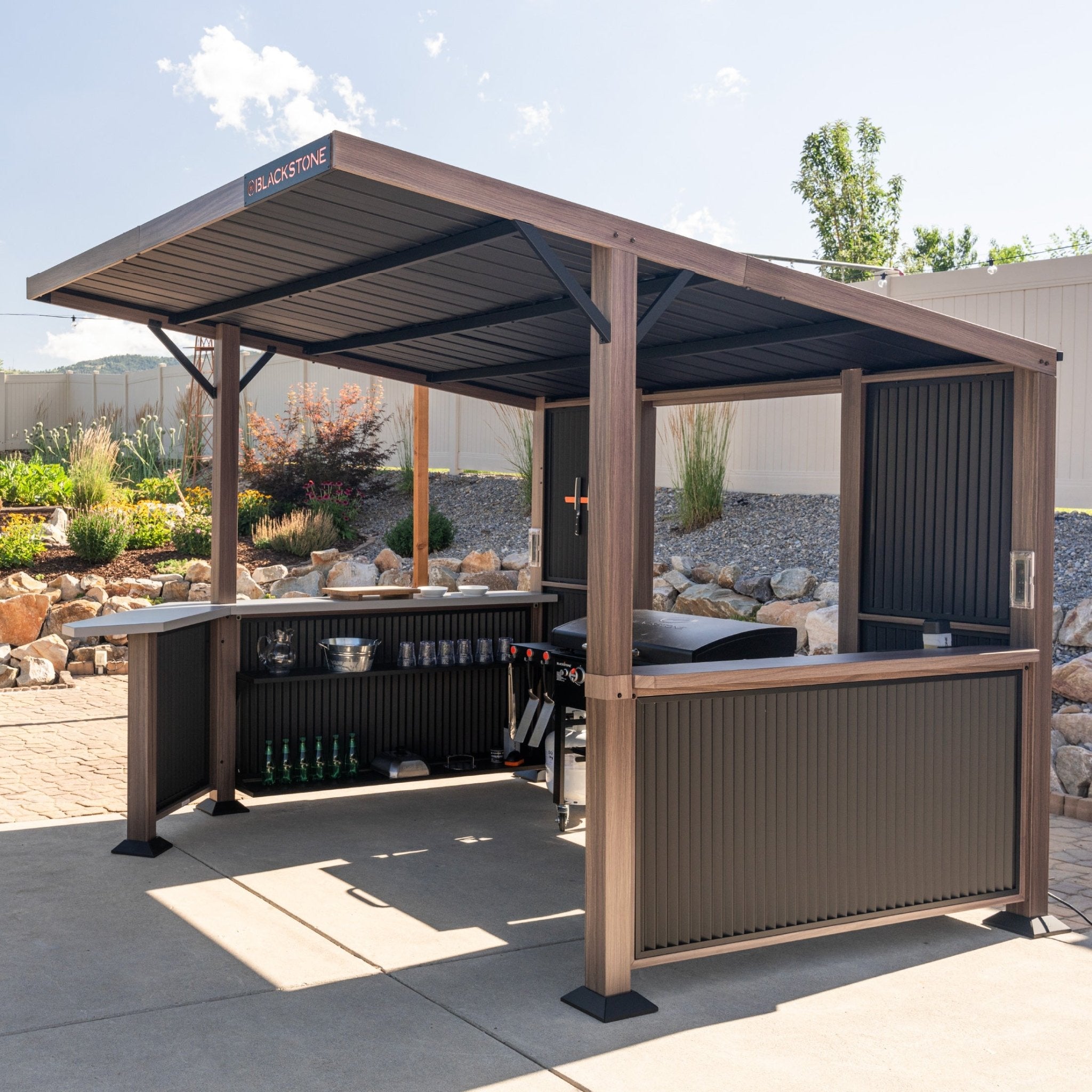 Blackstone — 10'×10' Bar & Griddle Pavilion (Hardtop Gazebo) 6000