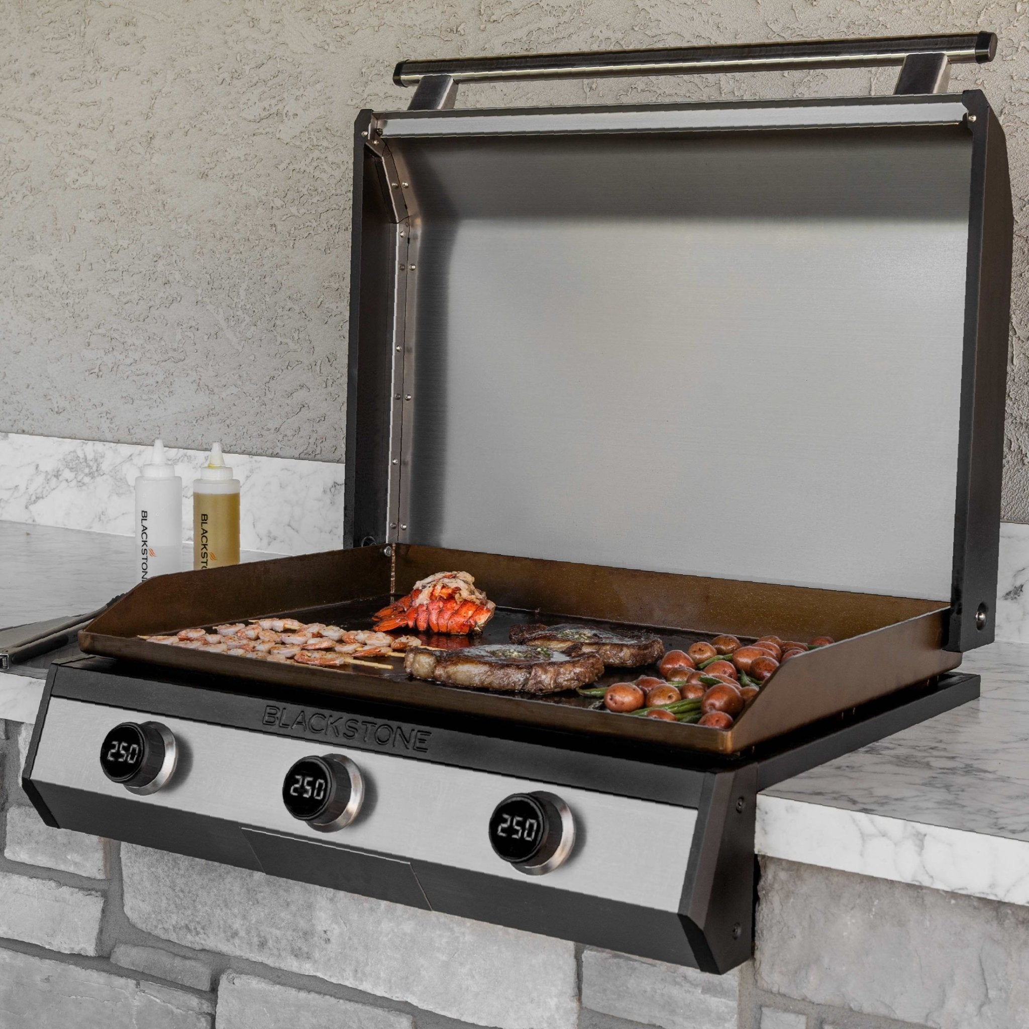 Blackstone — 30" Electric Drop‑In Griddle w/ Hood (240V) 8010
