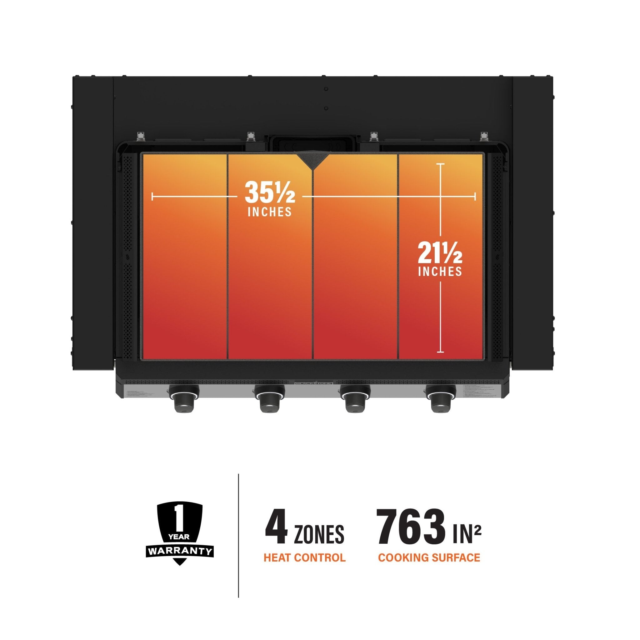 Blackstone — 36" Premium Built‑In Propane Griddle w/ Hood 6138