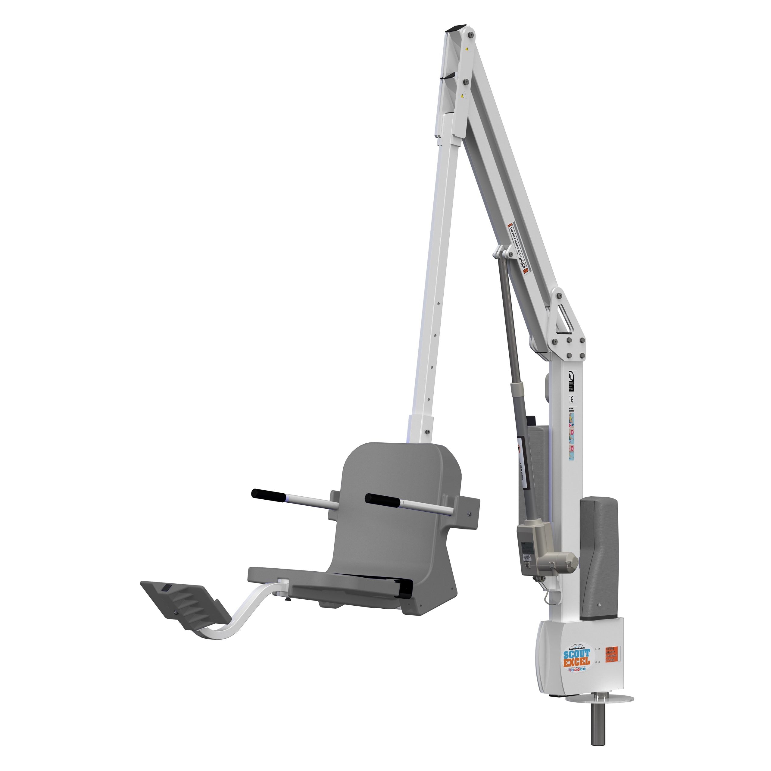 Scout Excel pool lift – mounted view