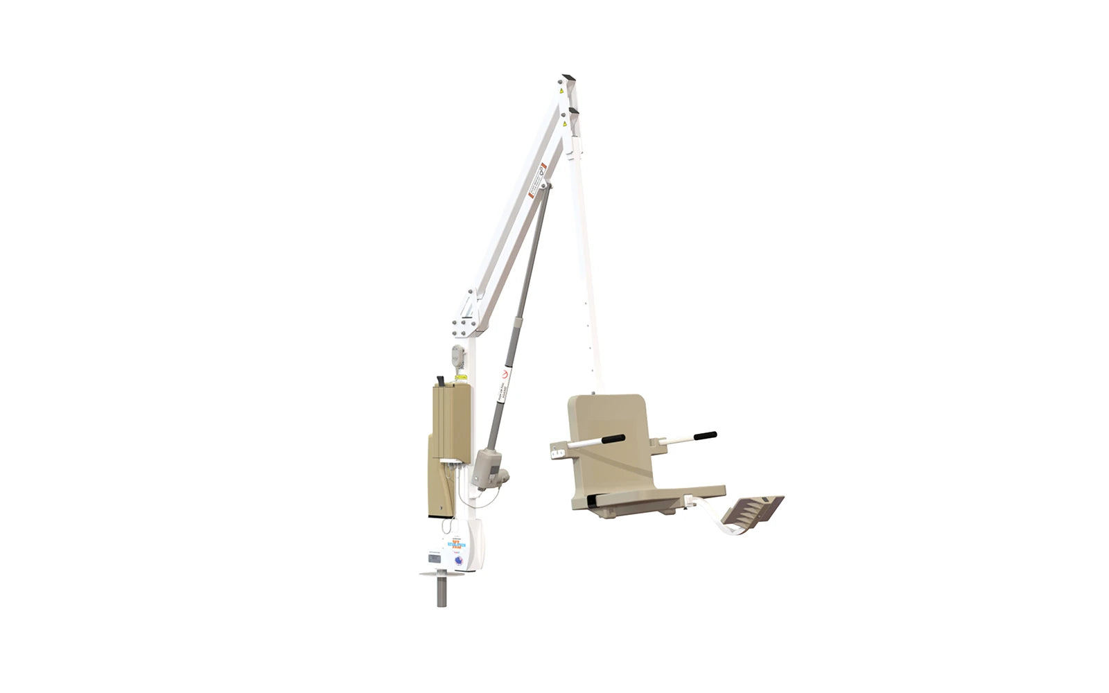 Revolution XL Deep Draft pool lift – mounted view