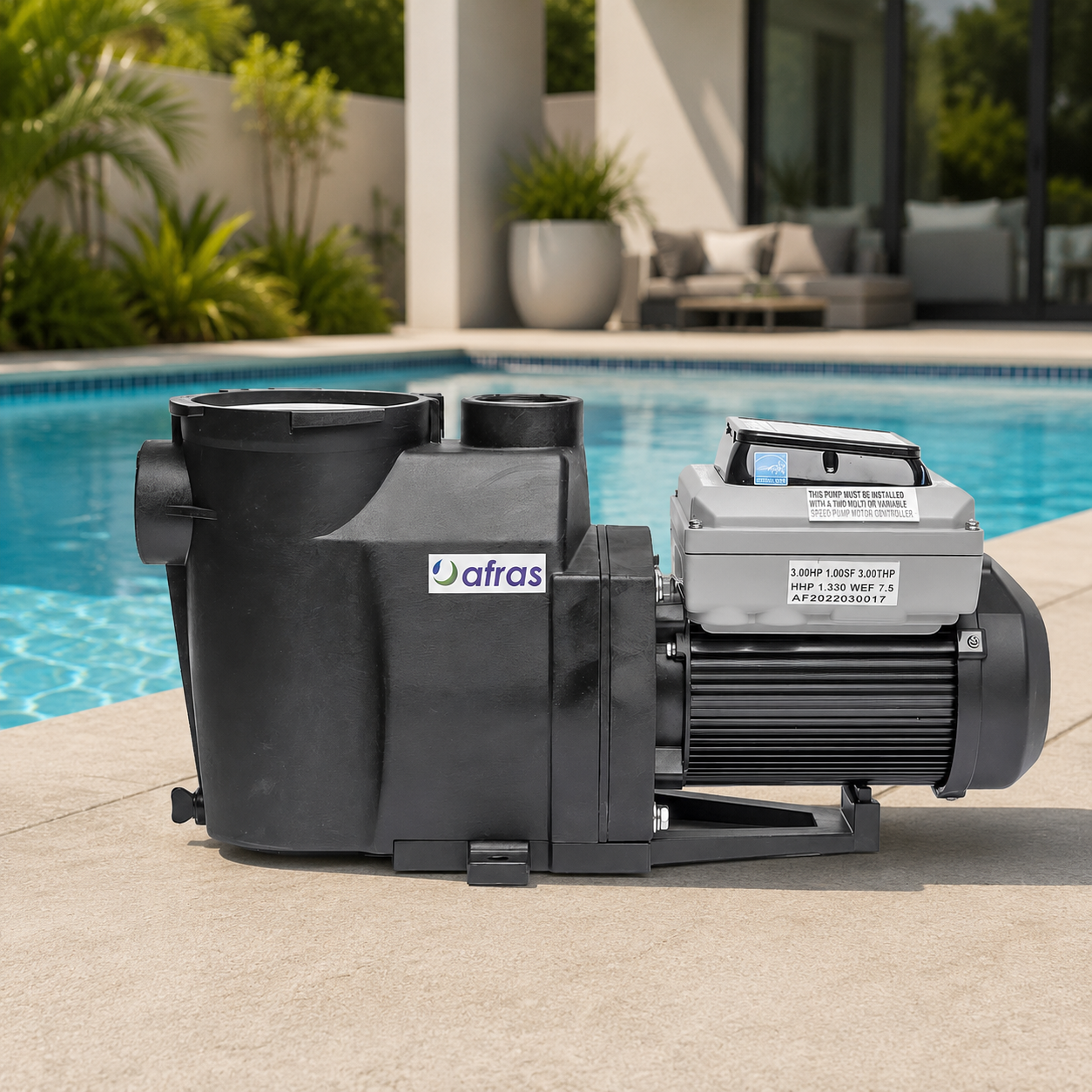 Afras Variable Speed Pool Pump - 1.5 HP, 2 HP & 3 HP Models