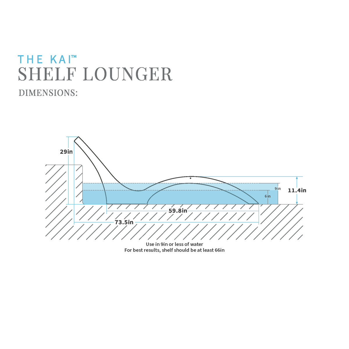 Kai Shelf Lounger — Set of Two (for tanning shelves with 9″ of water or less) Model FL600WE
