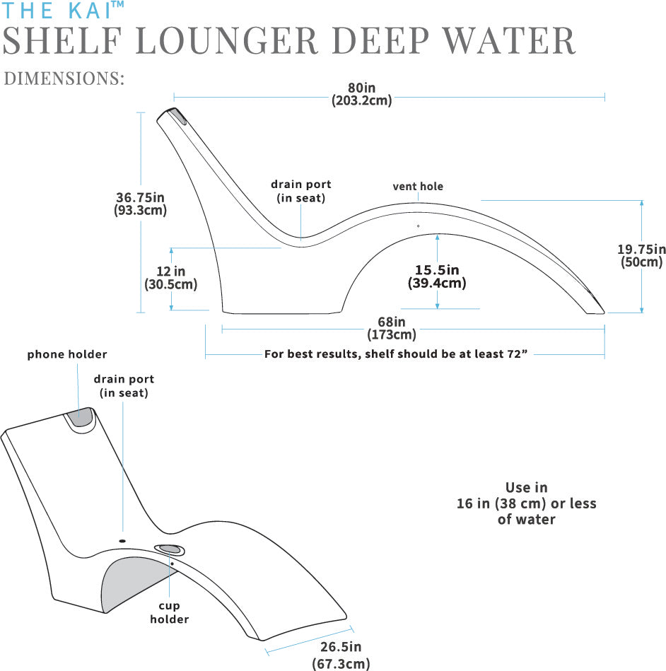 Kai Shelf Lounger – Deep Water (Set of Two Chairs) Model FL625WE