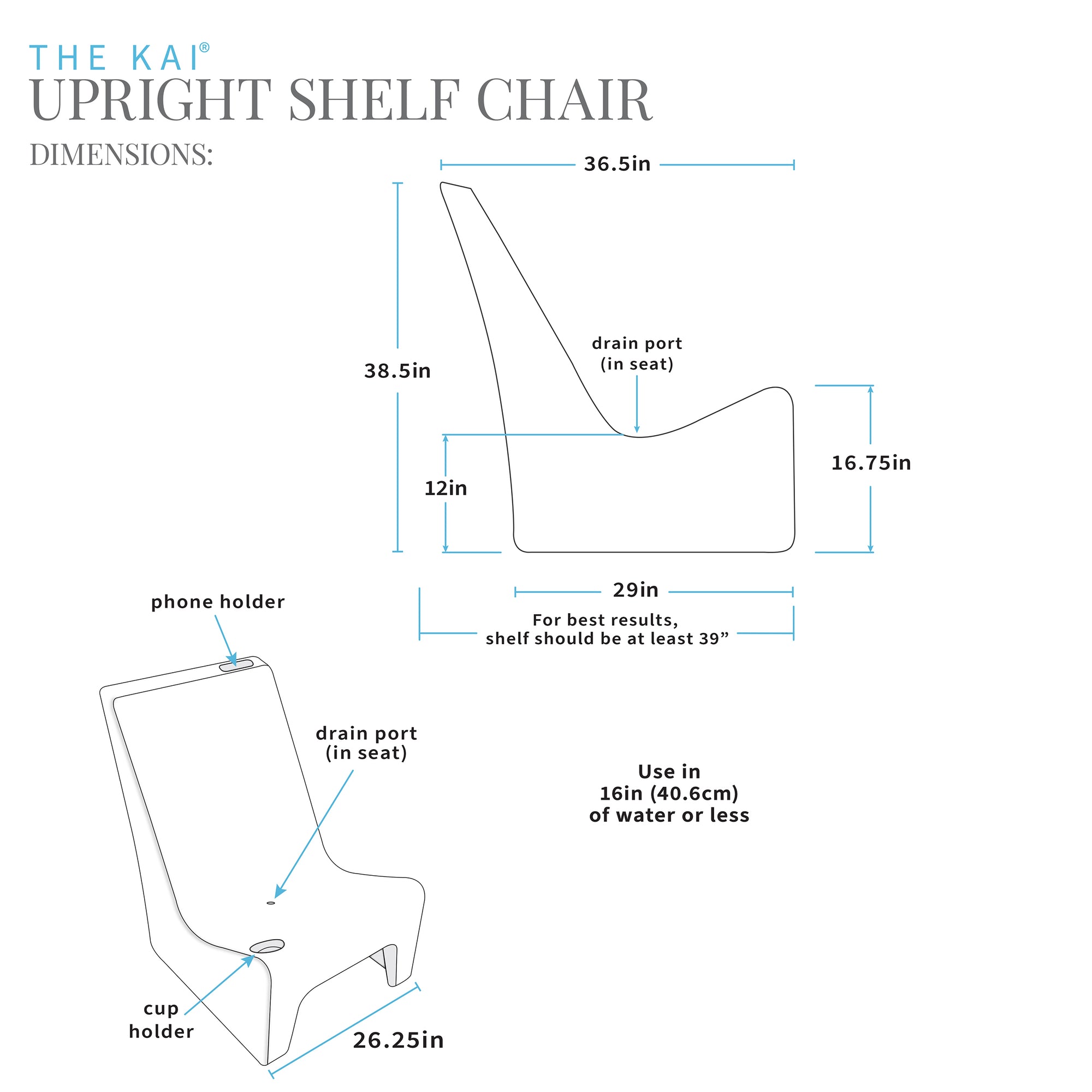Floating Luxuries Kai Upright Shelf Chair – Set of 2