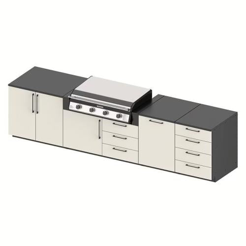 Blackstone — 11.5‑Ft Outdoor Kitchen Island w/ 36" Built‑In Natural Gas Griddle KT24019