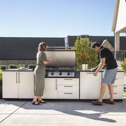 Blackstone — 11.5‑Ft Outdoor Kitchen Island w/ 36" Built‑In Natural Gas Griddle KT24019