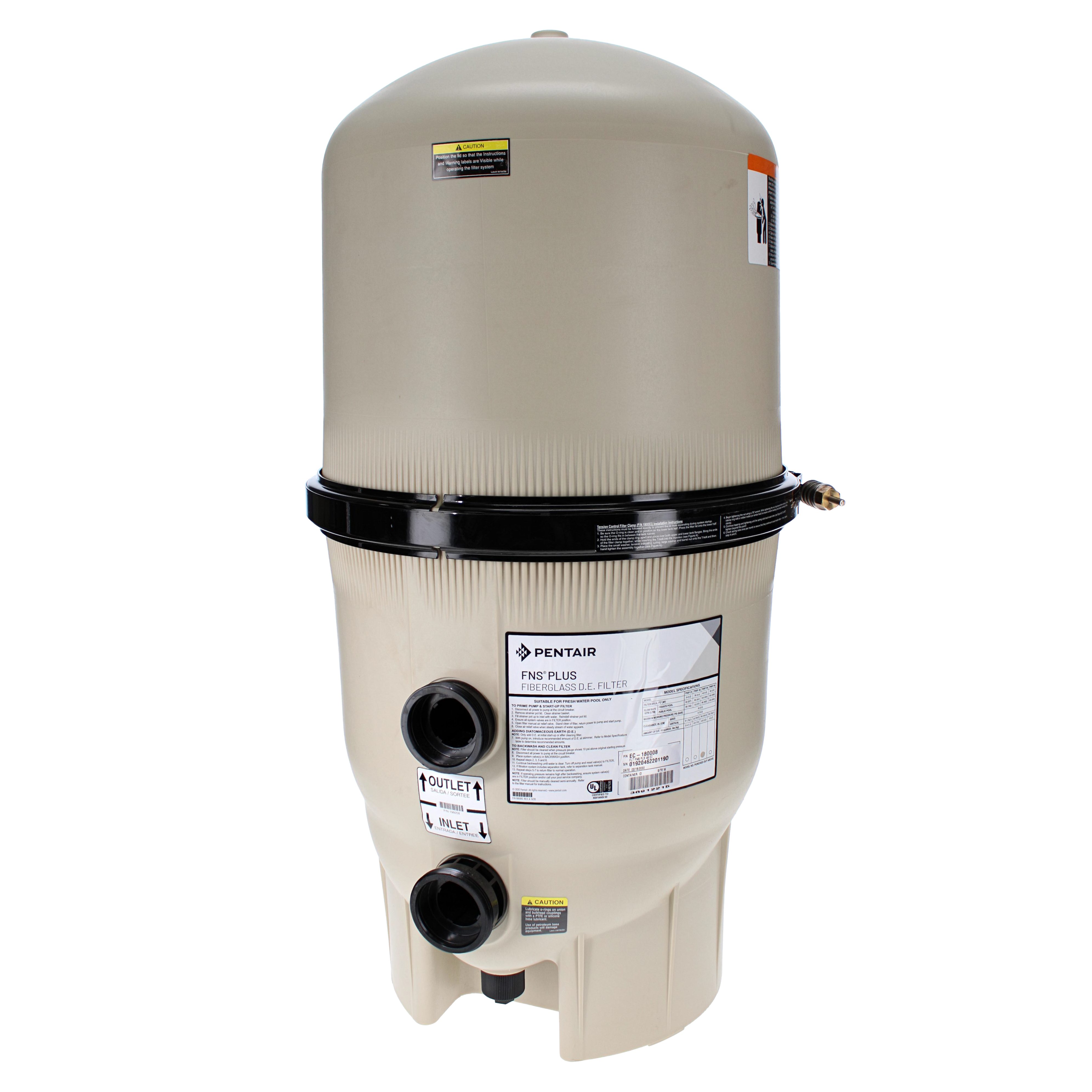 Pentair FNS Plus 48 square foot DE pool filter EC-180008