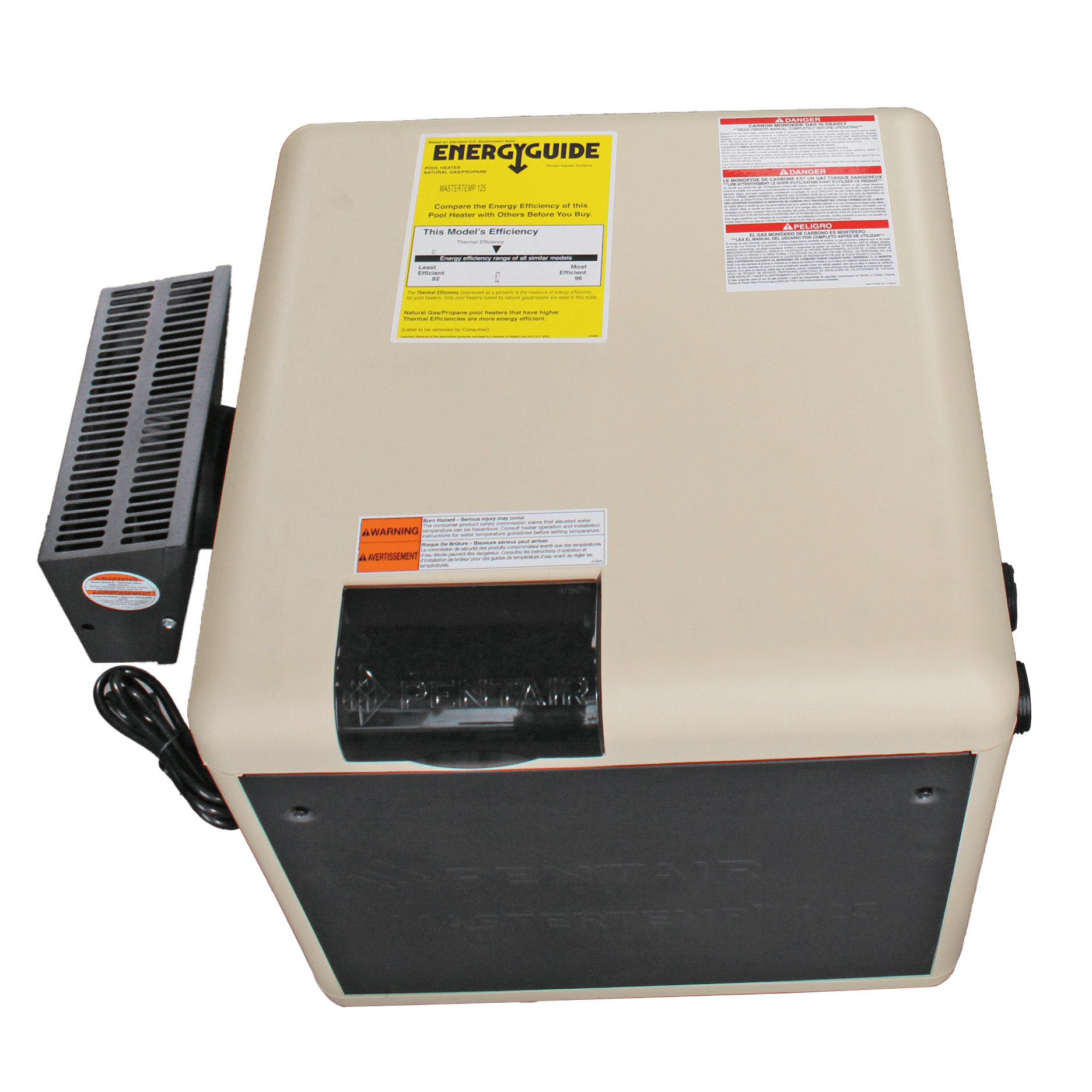Pentair MasterTemp 125K BTU natural gas pool heater EC-462024