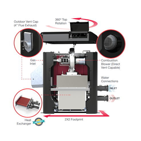 Raypak AVIA HD 399K BTU Natural Gas Pool Heater with NiTek and Wi-Fi - 018045
