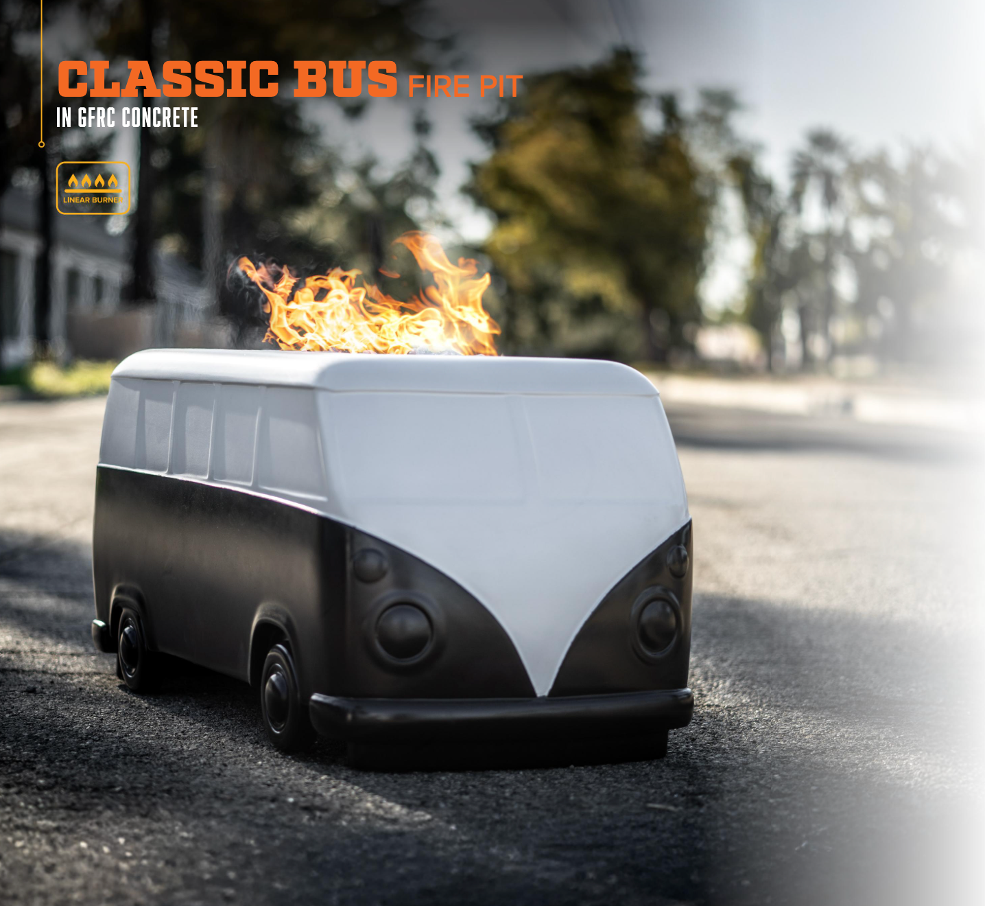 The Outdoor Plus Classic VW Bus Fire Pit - 48" Gas Fire Pit
