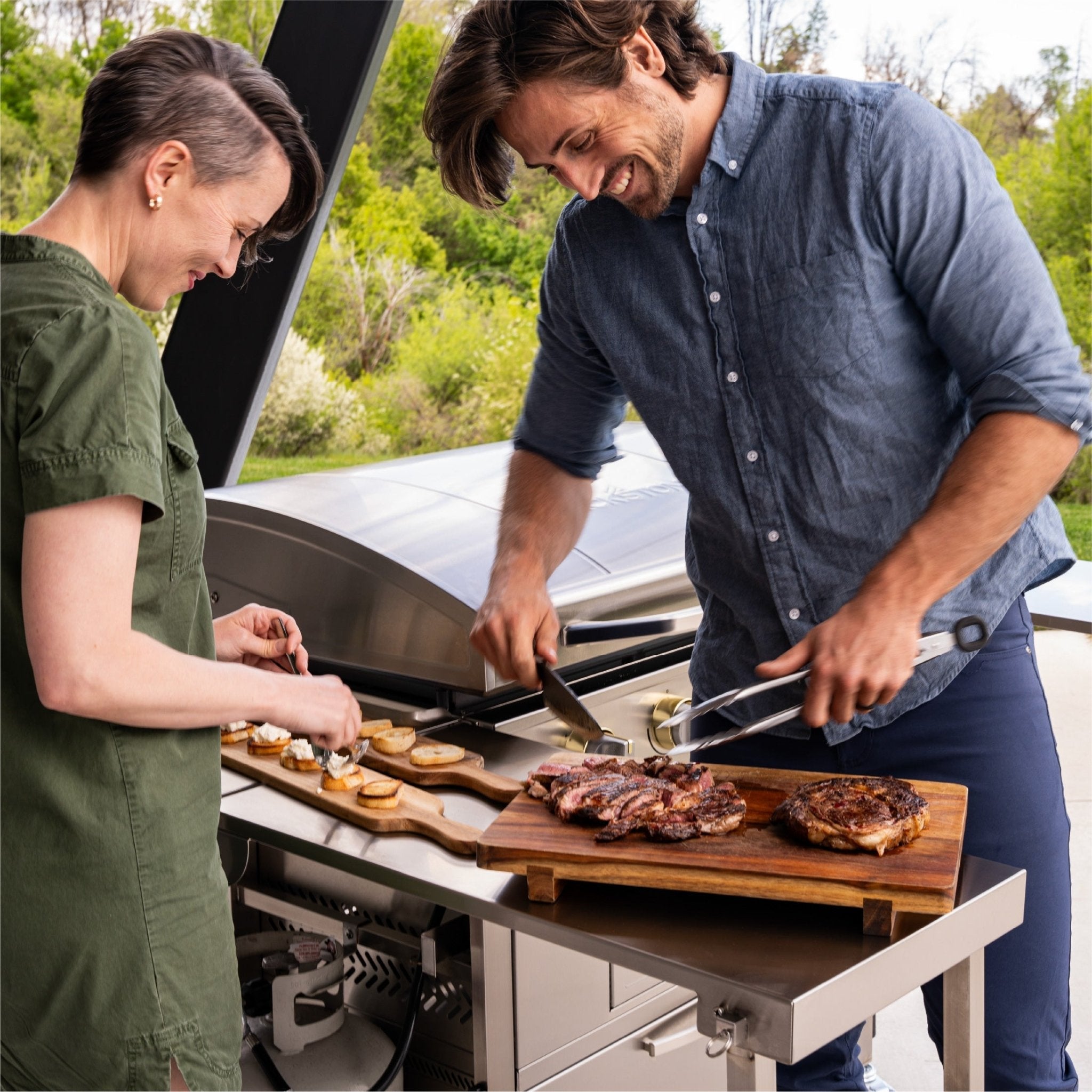 Blackstone — Select 36" Griddle Airfryer Combo w/ Dual Side Tables & Storage 6006